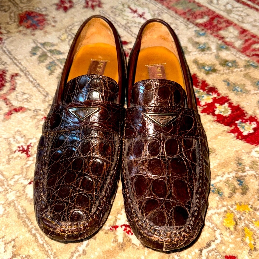 Mezlan 1968 Padua crocodile loafers EUC! 8M Made in Spain